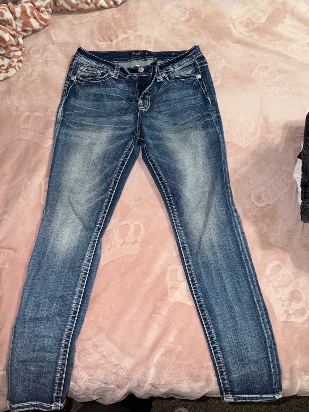 Miss Me Women's Boot Cut Faded Blue Jeans
